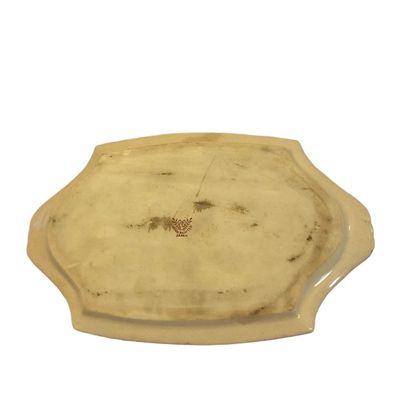 Vintage Hinode Made in Japan Cruets Oil Vinegar Blue Gold Tray Hand Painted - Picture 4 of 15